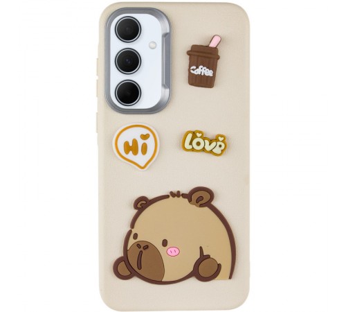 Чохол TPU Leather Toys для Samsung Galaxy A55 Capybara / Sand Чохол TPU Leather Toys для Samsung Galaxy A55 Capybara / Sand