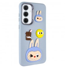 Чохол TPU Leather Toys для Samsung Galaxy A55 Labubu / Blue