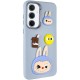 Чохол TPU Leather Toys для Samsung Galaxy A55 Labubu / Blue
