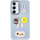 Чохол TPU Leather Toys для Samsung Galaxy A55 Labubu / Blue