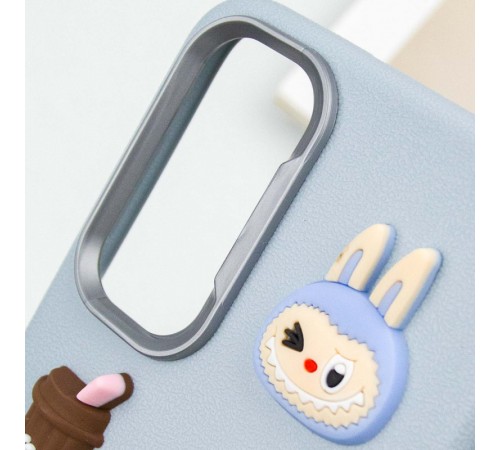 Чохол TPU Leather Toys для Samsung Galaxy A55 Labubu / Blue Чохол TPU Leather Toys для Samsung Galaxy A55 Labubu / Blue