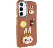 Чохол TPU Leather Toys для Samsung Galaxy A55 Labubu / Brown