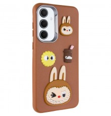 Чохол TPU Leather Toys для Samsung Galaxy A55 Labubu / Brown