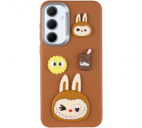 Чохол TPU Leather Toys для Samsung Galaxy A55 Labubu / Brown Чохол TPU Leather Toys для Samsung Galaxy A55 Labubu / Brown