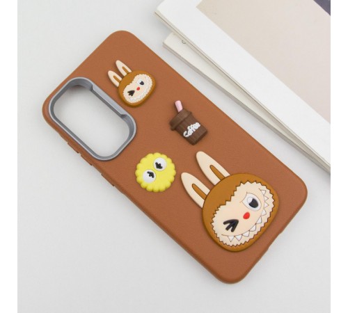 Чохол TPU Leather Toys для Samsung Galaxy A55 Labubu / Brown Чохол TPU Leather Toys для Samsung Galaxy A55 Labubu / Brown