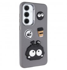 Чохол TPU Leather Toys для Samsung Galaxy A55 Monster / Grey