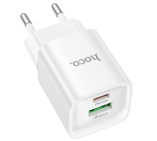 МЗП Hoco C147A PD20W+QC3.0 (1USB-A/1C) White