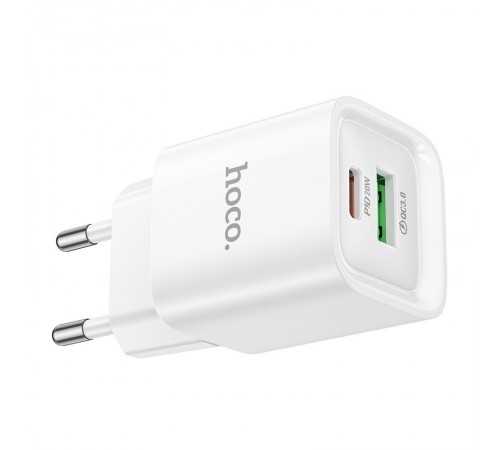 МЗП Hoco C147A PD20W+QC3.0 (1USB-A/1C) White