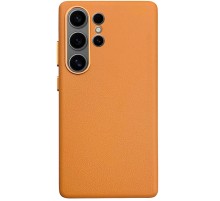 Шкіряний чохол Leather Case (AAA) для Samsung Galaxy S25 Ultra Orange