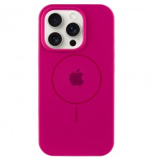 Чохол Silicone Case Full Protective (AA) with MagSafe для Apple iPhone 12 Pro Max (6.7") Малиновий / Dragon Fruit