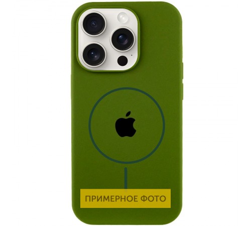 Чохол Silicone Case Full Protective (AA) with MagSafe для Apple iPhone 13 (6.1") Зелений / Dark Olive Чохол Silicone Case Full Protective (AA) with MagSafe для Apple iPhone 13 (6.1") Зелений / Dark Olive