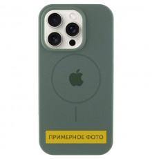 Чохол Silicone Case Full Protective (AA) with MagSafe для Apple iPhone 13 (6.1") Зелений / Pine green