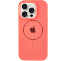 Чохол Silicone Case Full Protective (AA) with MagSafe для Apple iPhone 14 Pro (6.1") Кавуновий / Watermelon red