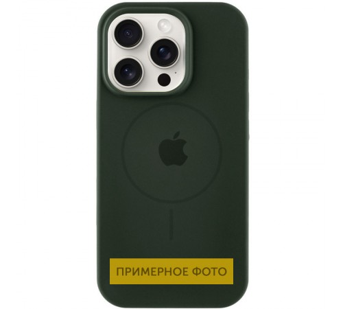Чохол Silicone Case Full Protective (AA) with MagSafe для Apple iPhone 15 (6.1") Зелений / Dark Olive Чохол Silicone Case Full Protective (AA) with MagSafe для Apple iPhone 15 (6.1") Зелений / Dark Olive