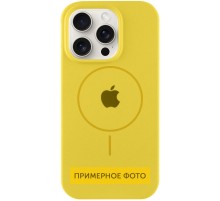 Чохол Silicone Case Full Protective (AA) with MagSafe для Apple iPhone 15 (6.1") Жовтий / Yellow