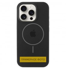 Чохол Silicone Case Full Protective (AA) with MagSafe для Apple iPhone 15 Plus (6.7") Чорний / Black