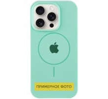 Чохол Silicone Case Full Protective (AA) with MagSafe для Apple iPhone 16 (6.1") Зелений / Spearmint