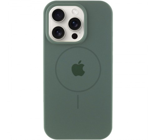 Чохол Silicone Case Full Protective (AA) with MagSafe для Apple iPhone 16 Pro Max (6.9") Зелений / Pine green Чохол Silicone Case Full Protective (AA) with MagSafe для Apple iPhone 16 Pro Max (6.9") Зелений / Pine green
