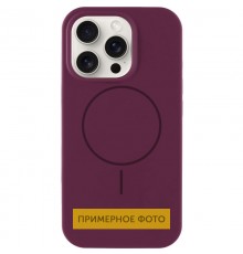 Чохол Silicone Case Full Protective (AA) NO LOGO with MagSafe для Apple iPhone 13 (6.1") Бордовий / Plum