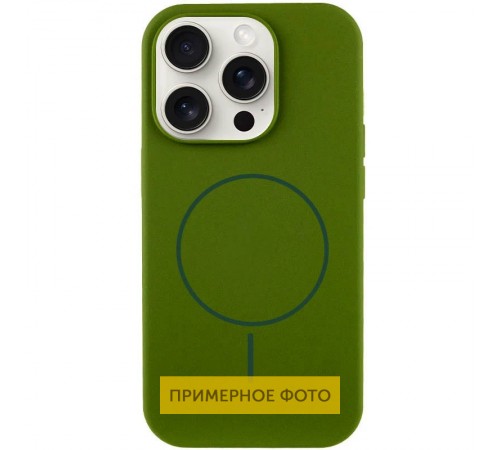 Чохол Silicone Case Full Protective (AA) NO LOGO with MagSafe для Apple iPhone 13 (6.1") Зелений / Dark Olive Чохол Silicone Case Full Protective (AA) NO LOGO with MagSafe для Apple iPhone 13 (6.1") Зелений / Dark Olive