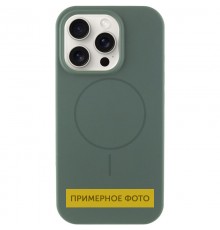 Чохол Silicone Case Full Protective (AA) NO LOGO with MagSafe для Apple iPhone 13 (6.1") Зелений / Pine green