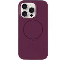 Чохол Silicone Case Full Protective (AA) NO LOGO with MagSafe для Apple iPhone 13 Pro (6.1") Бордовий / Plum