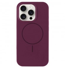 Чохол Silicone Case Full Protective (AA) NO LOGO with MagSafe для Apple iPhone 13 Pro (6.1") Бордовий / Plum