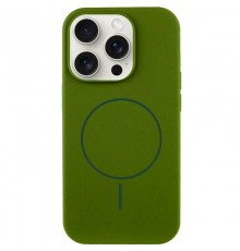 Чохол Silicone Case Full Protective (AA) NO LOGO with MagSafe для Apple iPhone 13 Pro (6.1") Зелений / Dark Olive