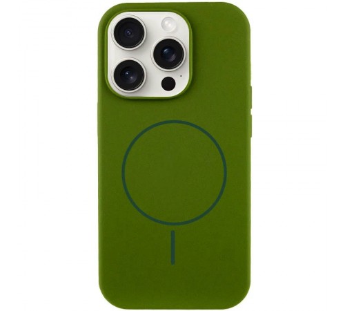 Чохол Silicone Case Full Protective (AA) NO LOGO with MagSafe для Apple iPhone 13 Pro (6.1") Зелений / Dark Olive Чохол Silicone Case Full Protective (AA) NO LOGO with MagSafe для Apple iPhone 13 Pro (6.1") Зелений / Dark Olive