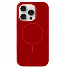 Чохол Silicone Case Full Protective (AA) NO LOGO with MagSafe для Apple iPhone 14 Pro Max (6.7") Червоний / Deep Red