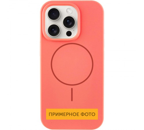 Чохол Silicone Case Full Protective (AA) NO LOGO with MagSafe для Apple iPhone 15 (6.1") Кавуновий / Watermelon red Чохол Silicone Case Full Protective (AA) NO LOGO with MagSafe для Apple iPhone 15 (6.1") Кавуновий / Watermelon red