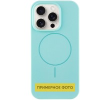 Чохол Silicone Case Full Protective (AA) NO LOGO with MagSafe для Apple iPhone 15 (6.1") Бірюзовий / Light Turquoise