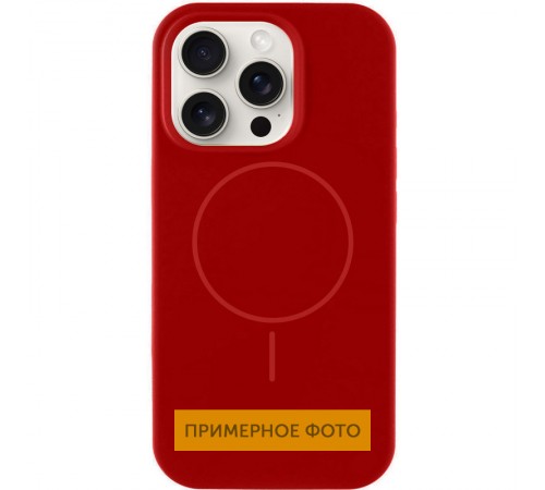 Чохол Silicone Case Full Protective (AA) NO LOGO with MagSafe для Apple iPhone 15 (6.1") Червоний / Deep Red Чохол Silicone Case Full Protective (AA) NO LOGO with MagSafe для Apple iPhone 15 (6.1") Червоний / Deep Red