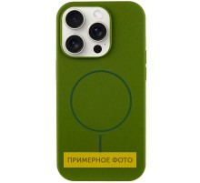 Чохол Silicone Case Full Protective (AA) NO LOGO with MagSafe для Apple iPhone 15 (6.1") Зелений / Dark Olive