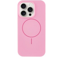 Чохол Silicone Case Full Protective (AA) NO LOGO with MagSafe для Apple iPhone 15 Pro (6.1") Рожевий / Light pink