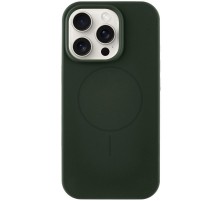 Чохол Silicone Case Full Protective (AA) NO LOGO with MagSafe для Apple iPhone 15 Pro (6.1") Зелений / Dark Olive