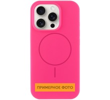 Чохол Silicone Case Full Protective (AA) NO LOGO with MagSafe для Apple iPhone 16 (6.1") Рожевий / Barbie pink