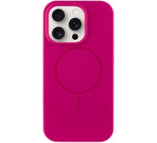 Чохол Silicone Case Full Protective (AA) NO LOGO with MagSafe для Apple iPhone 16 Pro (6.3") Малиновий / Dragon Fruit