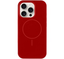 Чохол Silicone Case Full Protective (AA) NO LOGO with MagSafe для Apple iPhone 16 Pro Max (6.9") Червоний / Deep Red