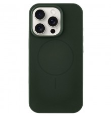 Чохол Silicone Case Full Protective (AA) NO LOGO with MagSafe для Apple iPhone 16 Pro Max (6.9") Зелений / Dark Olive
