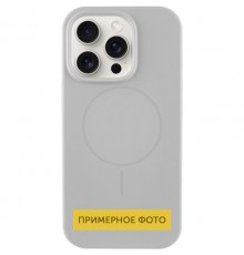 Чохол Silicone Case Full Protective (AA) NO LOGO with MagSafe для Apple iPhone 14 (6.1") Сірий / Light Grey