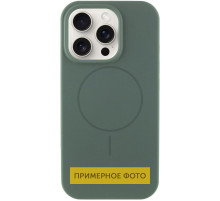 Чохол Silicone Case Full Protective (AA) NO LOGO with MagSafe для Apple iPhone 14 (6.1") Зелений / Pine green