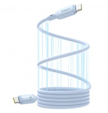 Дата кабель Baseus PicoGo Magnetic Liquid Silicone Type-C to Type-C 240W (1m) (P10376800) Galaxy Blue