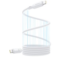 Дата кабель Baseus PicoGo Magnetic Liquid Silicone Type-C to Type-C 240W (1m) (P10376800) Moon White
