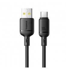 Дата кабель Baseus Silky Series OS Fast Charging USB to Type-C 100W (1m) (P10377703) Cluster Black
