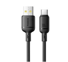 Дата кабель Baseus Silky Series OS Fast Charging USB to Type-C 100W (2m) (P10377703) Cluster Black