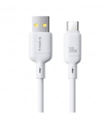 Дата кабель Baseus Silky Series OS Fast Charging USB to Type-C 100W (2m) (P10377703) Moon White