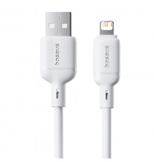 Дата кабель Baseus Silky Series OS Fast Charging USB to Lightning 2.4A (2m) (P1037770) Moon White