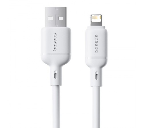 Дата кабель Baseus Silky Series OS Fast Charging USB to Lightning 2.4A (2m) (P1037770) Moon White