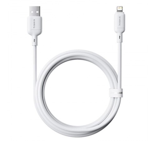 Дата кабель Baseus Silky Series OS Fast Charging USB to Lightning 2.4A (2m) (P1037770) Moon White